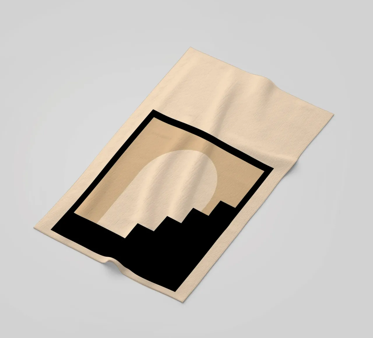 Stairway Shape - Minimalist architecture poster beach towel by Studio Vibe