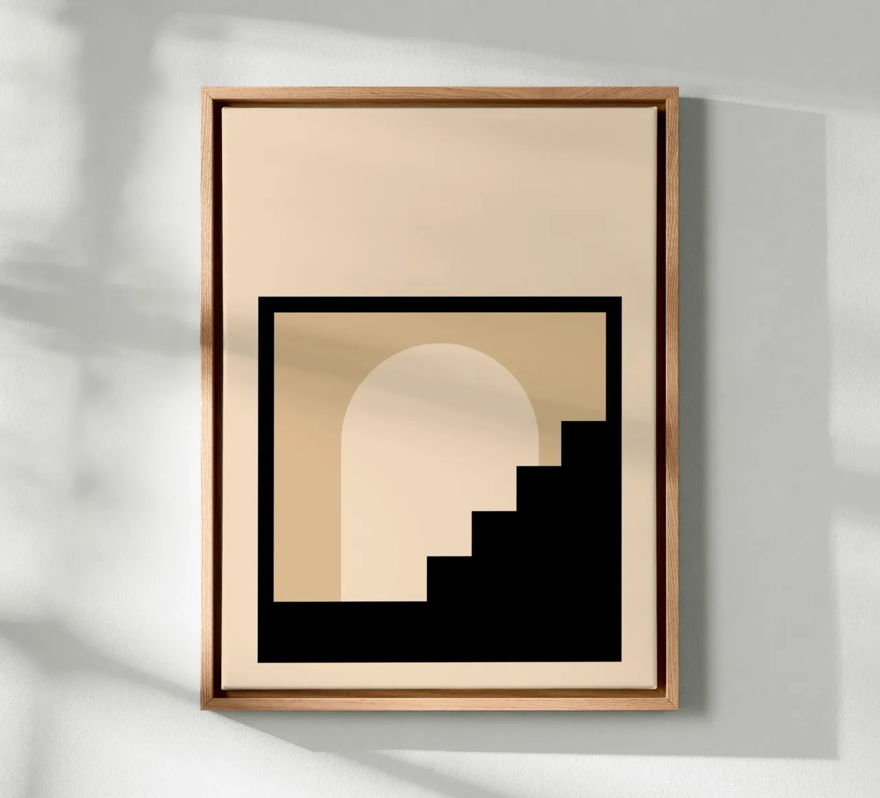 Stairway Shape - Minimalist architecture poster canvas by Studio Vibe