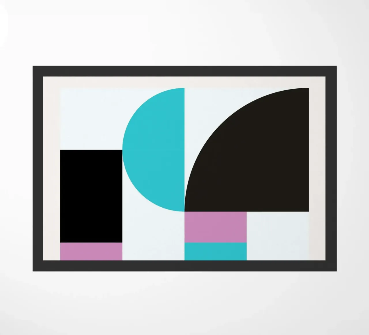 Bauhaus Blocks Art | Modern Geometry Print doormat by Studio Vibe