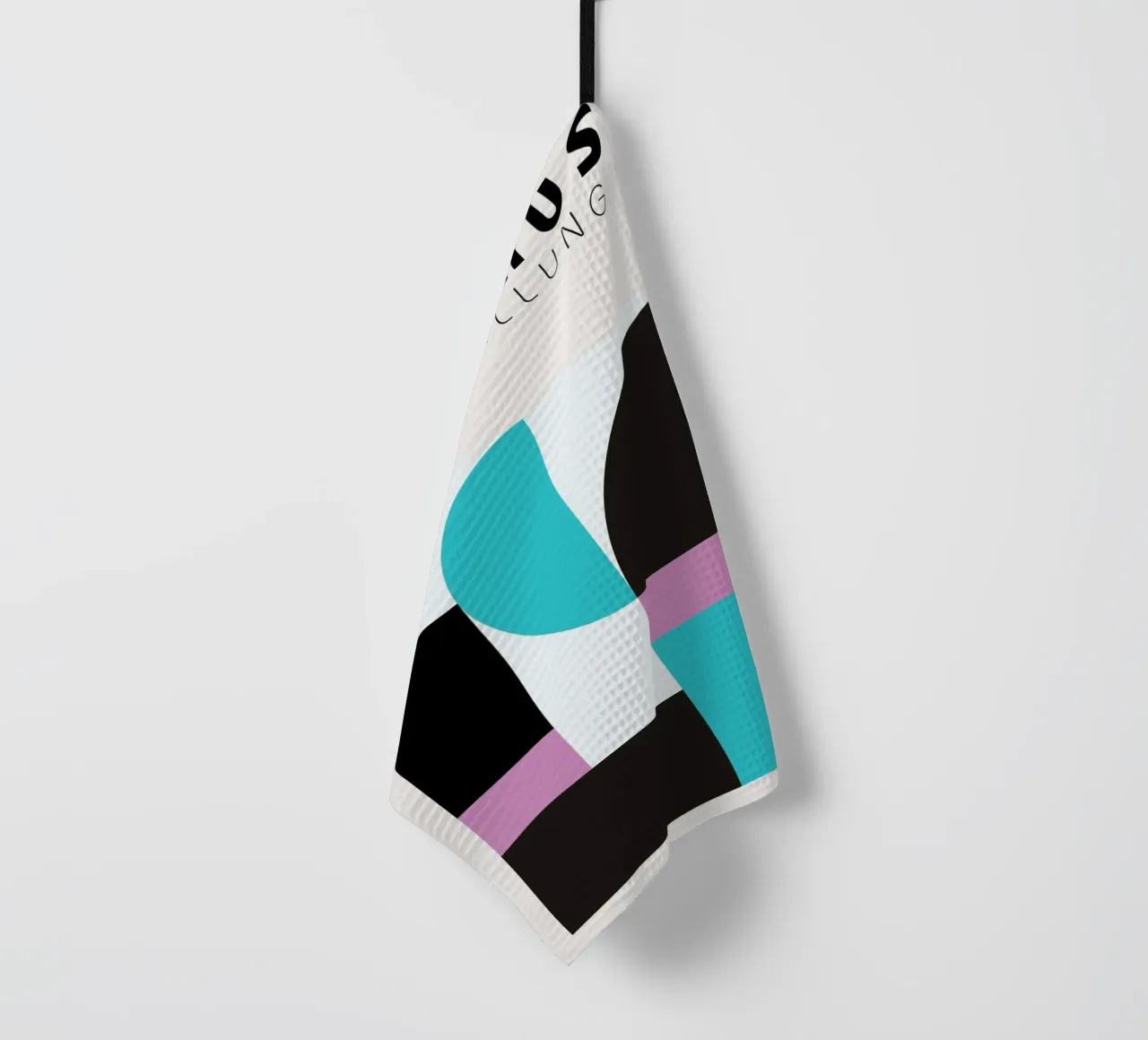 Bauhaus Blocks Art | Modern Geometry Print tea towel by Studio Vibe