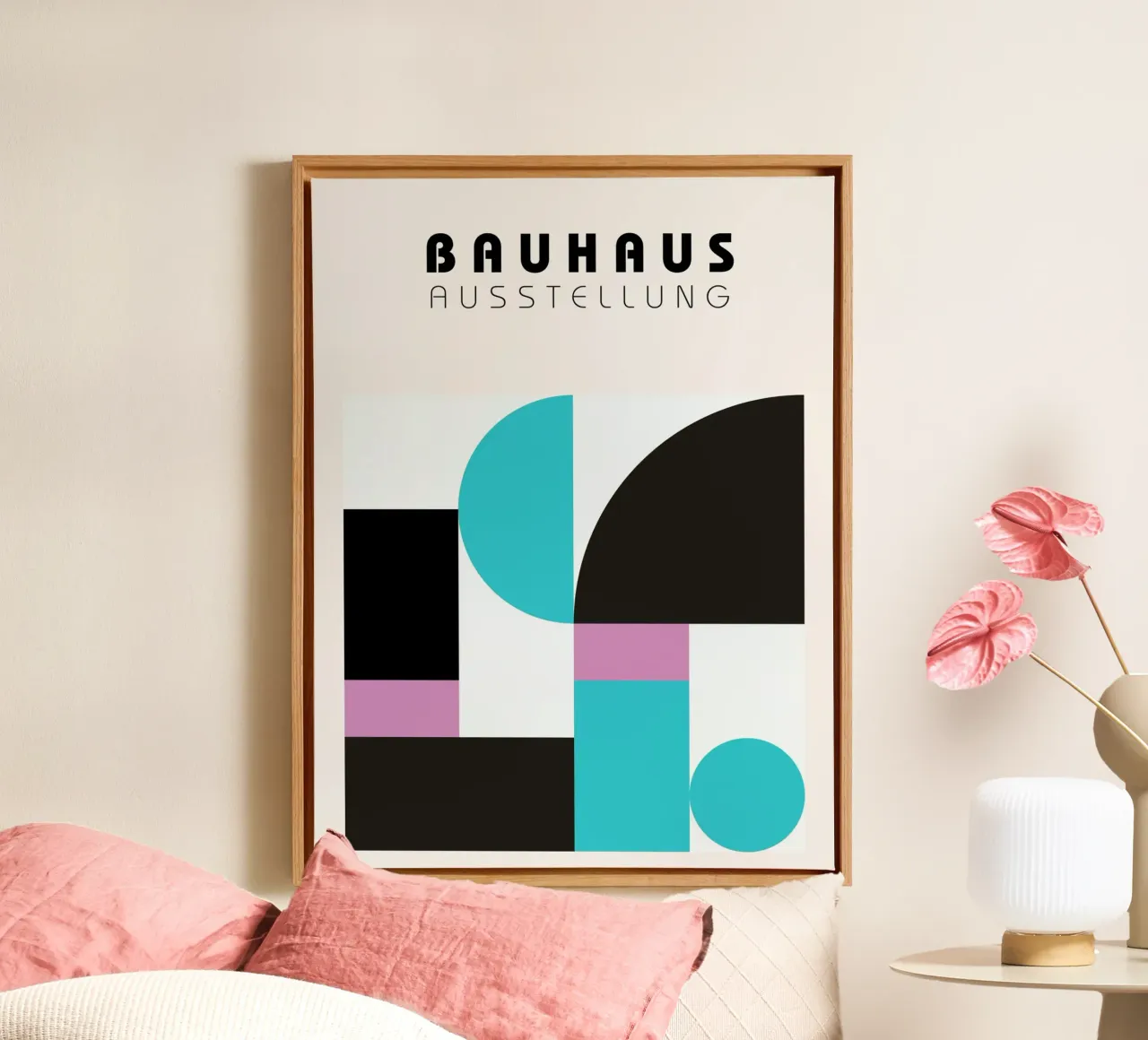 Bauhaus Blocks Art | Modern Geometry Print canvas by Studio Vibe