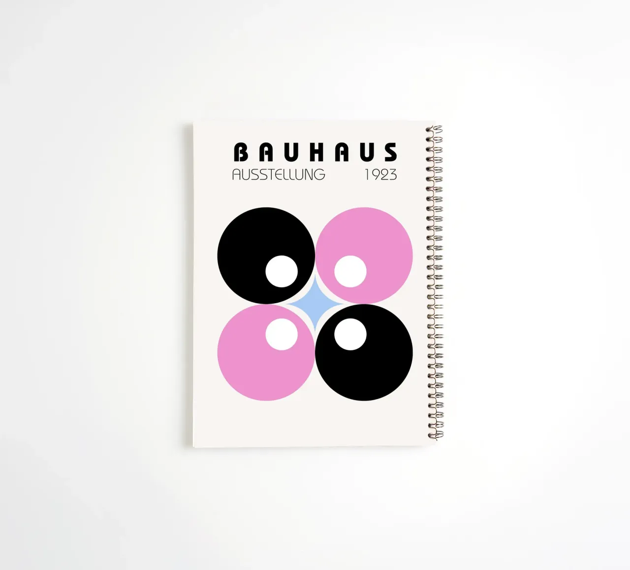 Bauhaus 1923 Design | Retro Circle Art Print spiral notebook by Studio Vibe