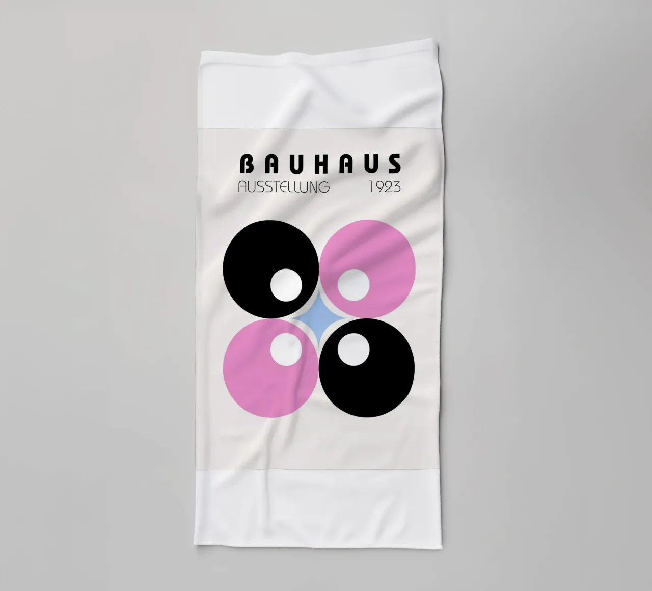 Bauhaus 1923 Design | Retro Circle Art Print towel by Studio Vibe