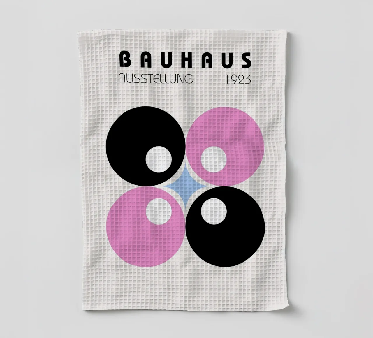 Bauhaus 1923 Design | Retro Circle Art Print torchon de Studio Vibe