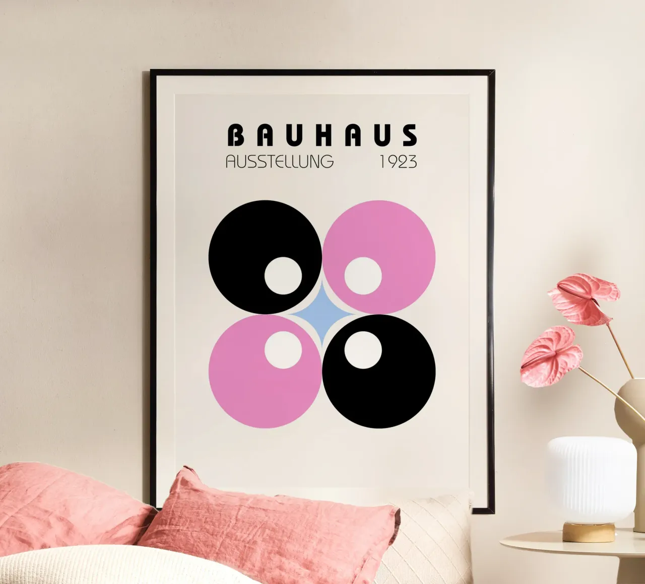 Bauhaus 1923 Design | Retro Circle Art Print hahnemühle by Studio Vibe