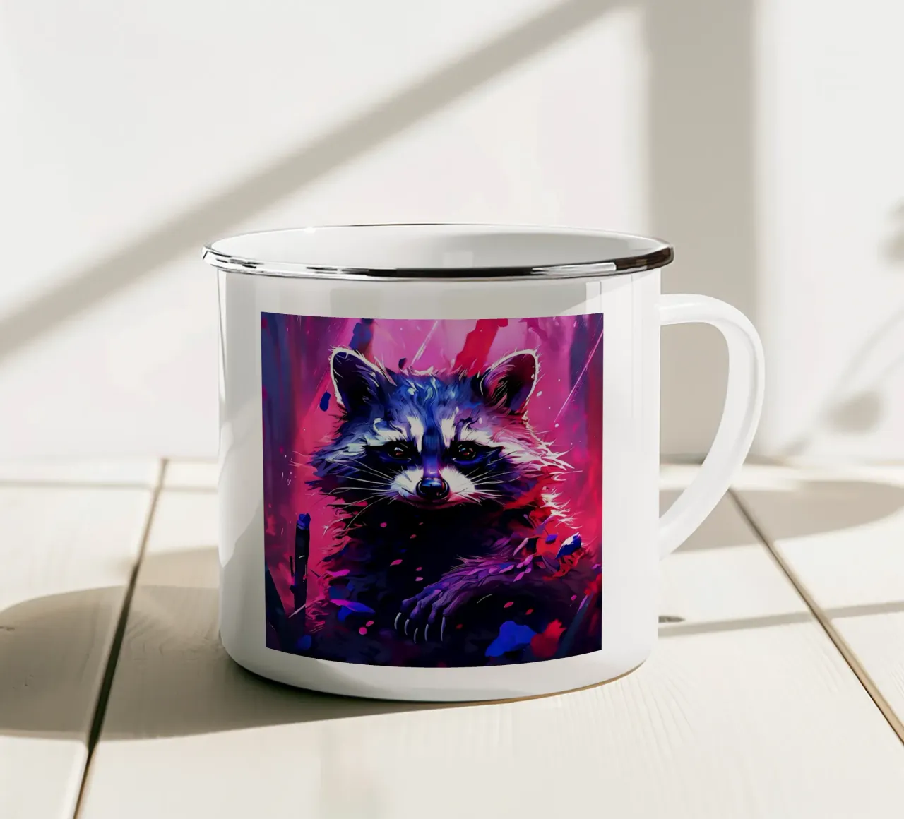Procione_Stile_H_1 tazza in smalto da Tierisch bunt by LK