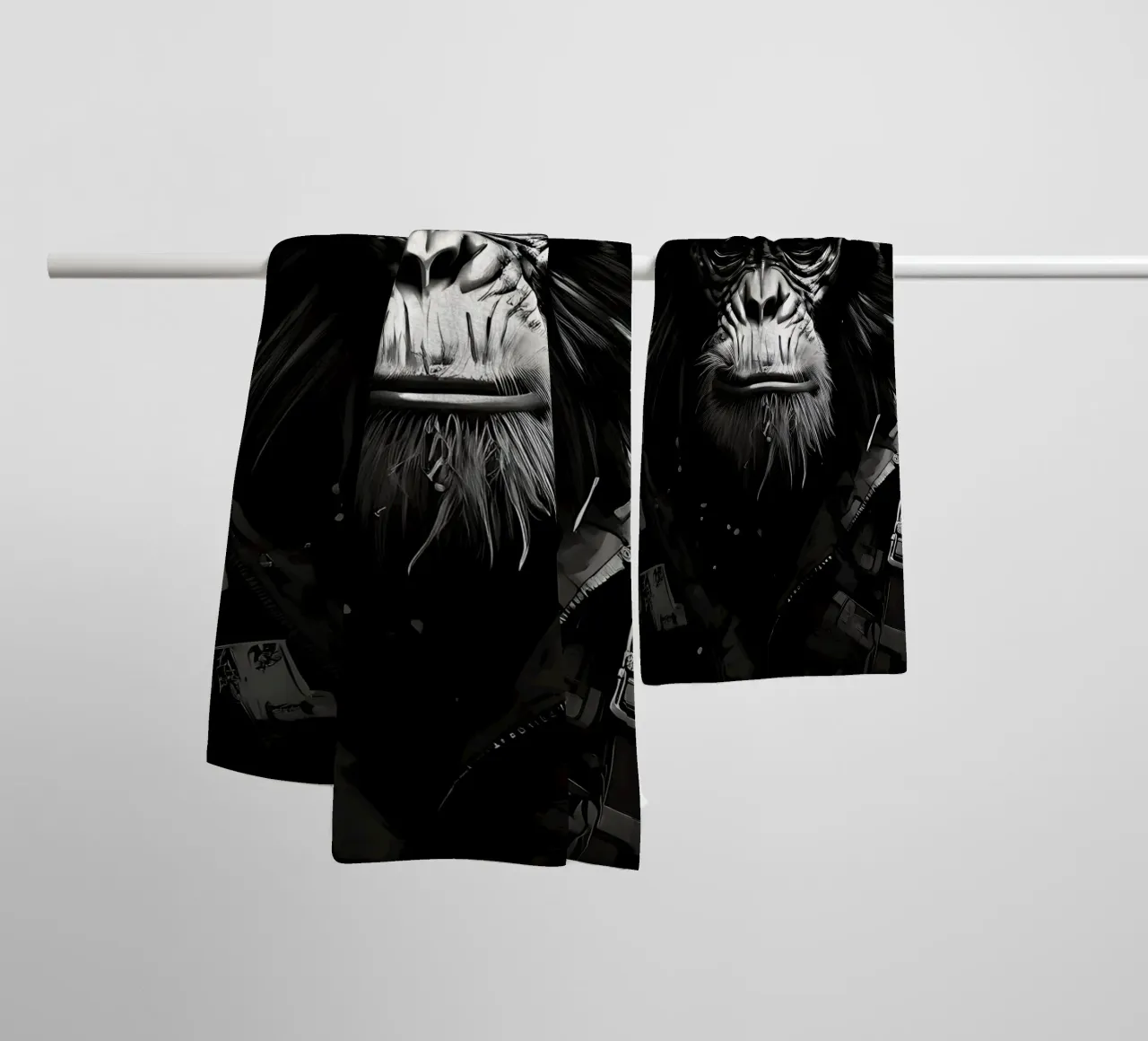 Monkey_Style_I_1 towel by Tierisch bunt by LK