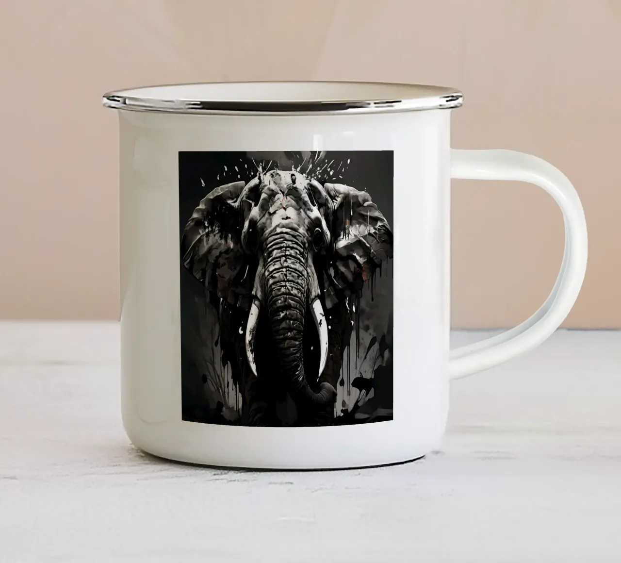 Stile_elefante_I_1 tazza in smalto da Tierisch bunt by LK