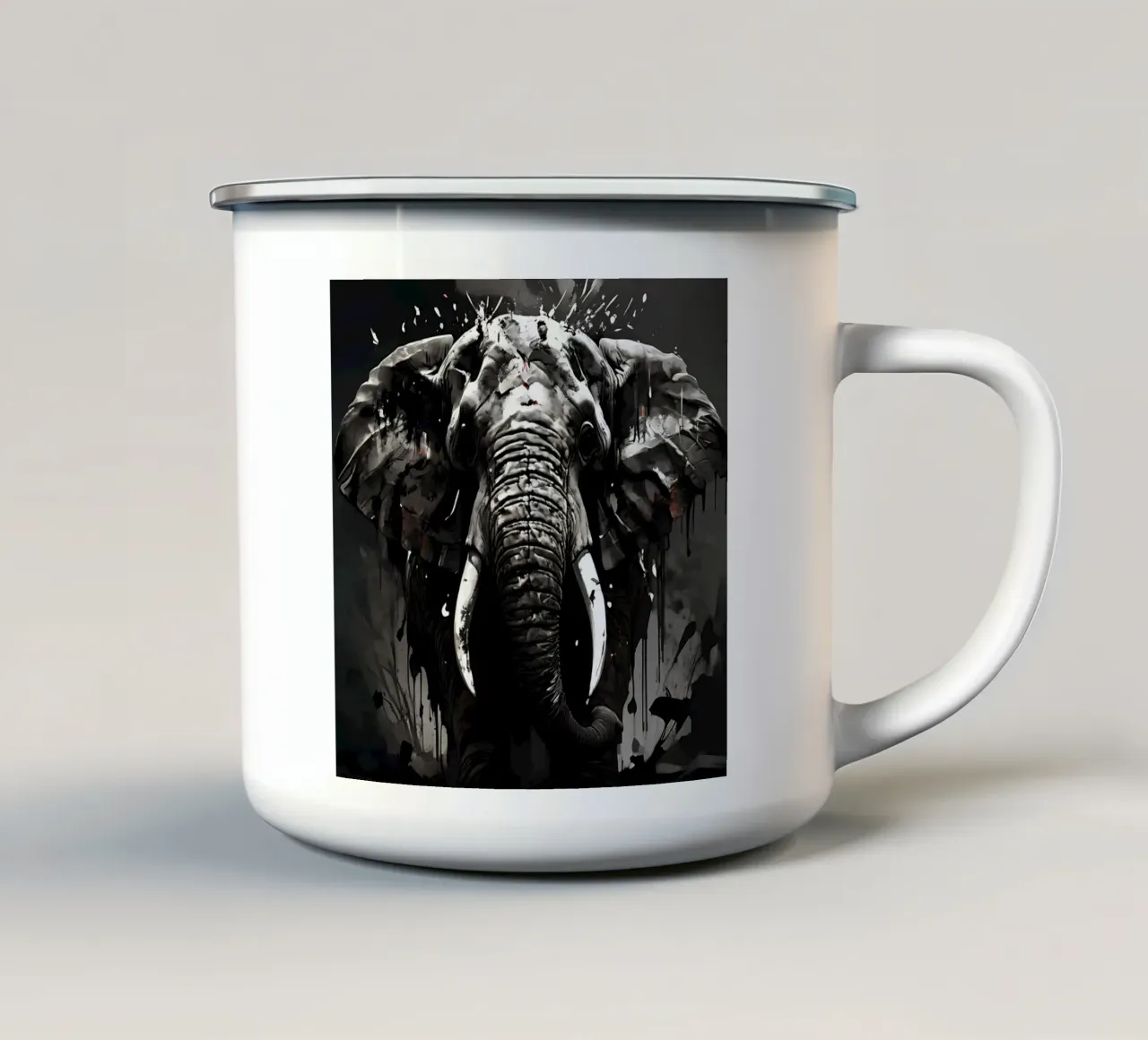 Stile_elefante_I_1 tazza in smalto da Tierisch bunt by LK