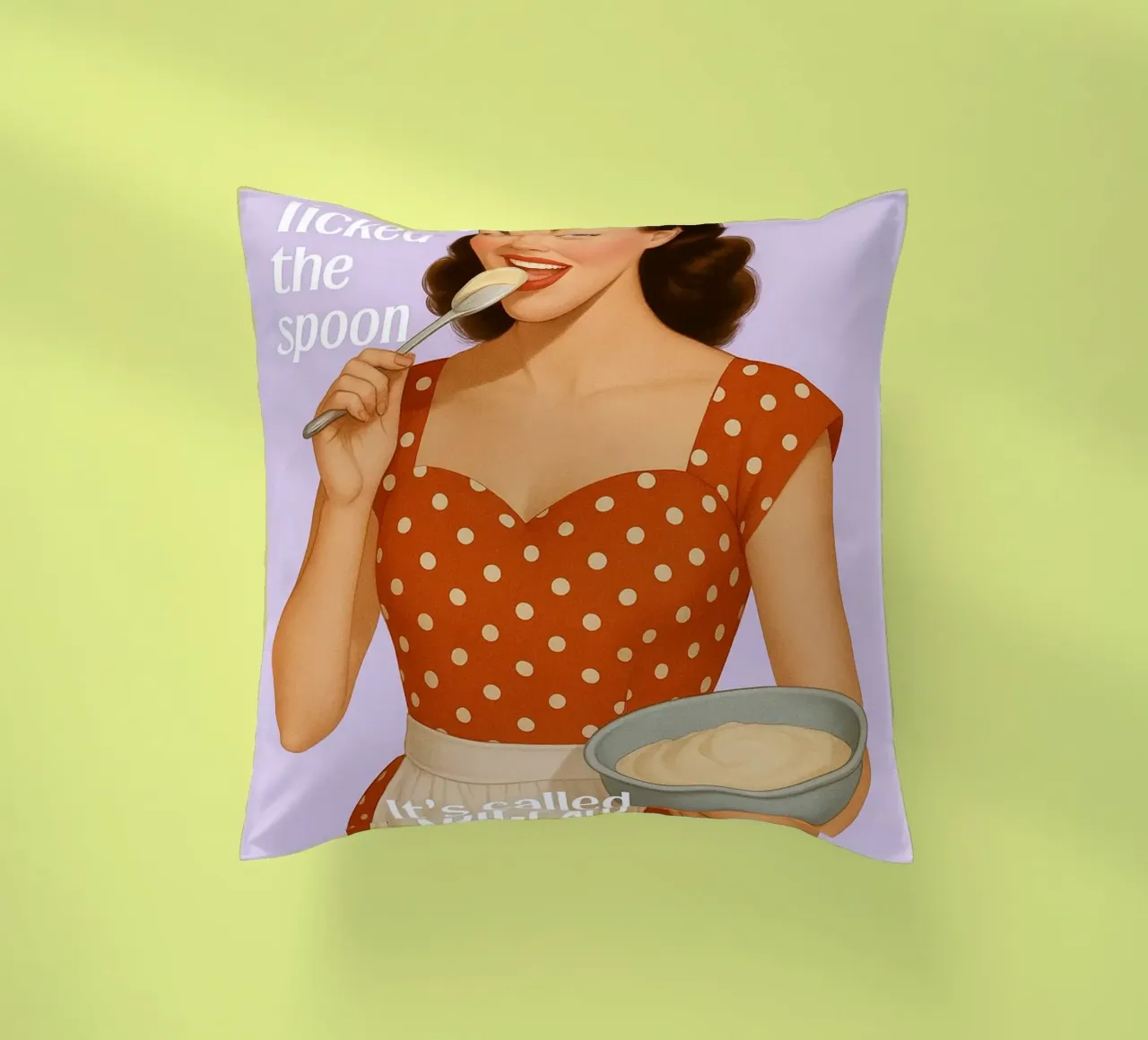 Licked the Spoon Kitchen decorative cushion by oneroad