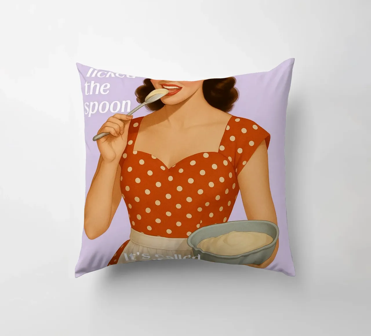 Licked the Spoon Kitchen decorative cushion by oneroad