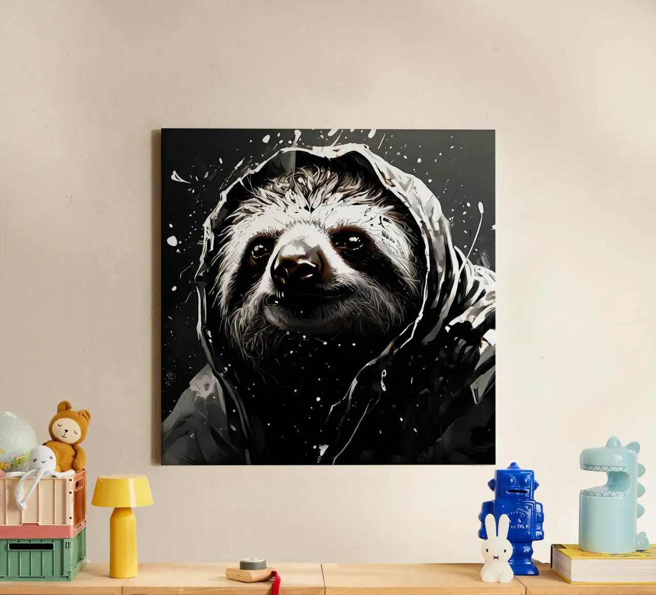 Sloth_Style_I_1 canvas by Tierisch bunt by LK