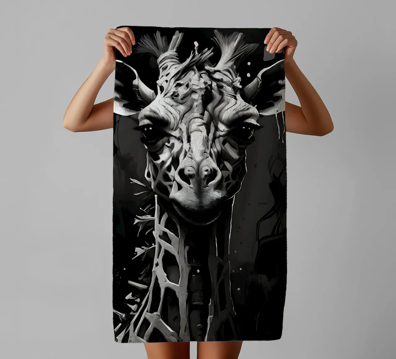 Giraffa_Stile_I_1 asciugamano da bagno da Tierisch bunt by LK