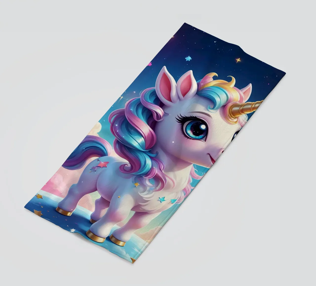 Unicorn Love beach towel by Cute Art