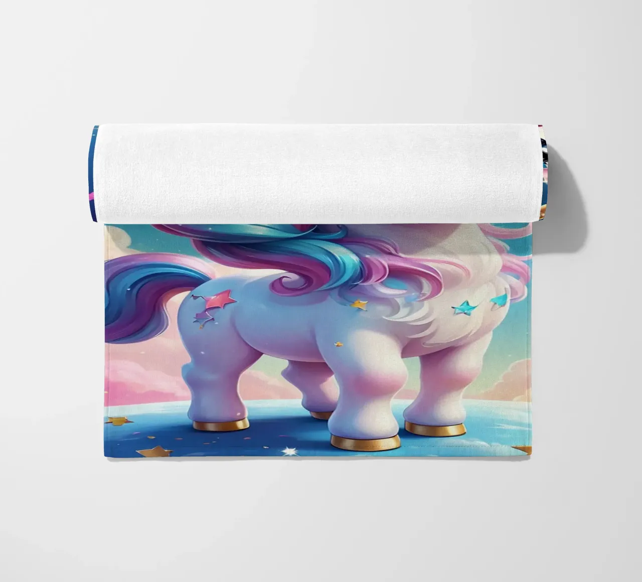 Unicorn Love beach towel by Cute Art