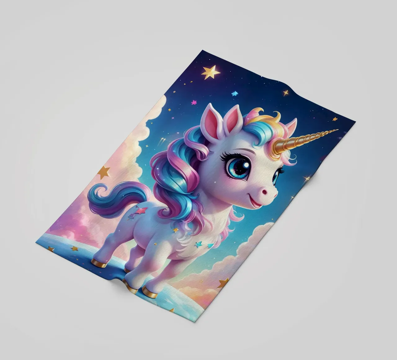 Unicorn Love beach towel by Cute Art