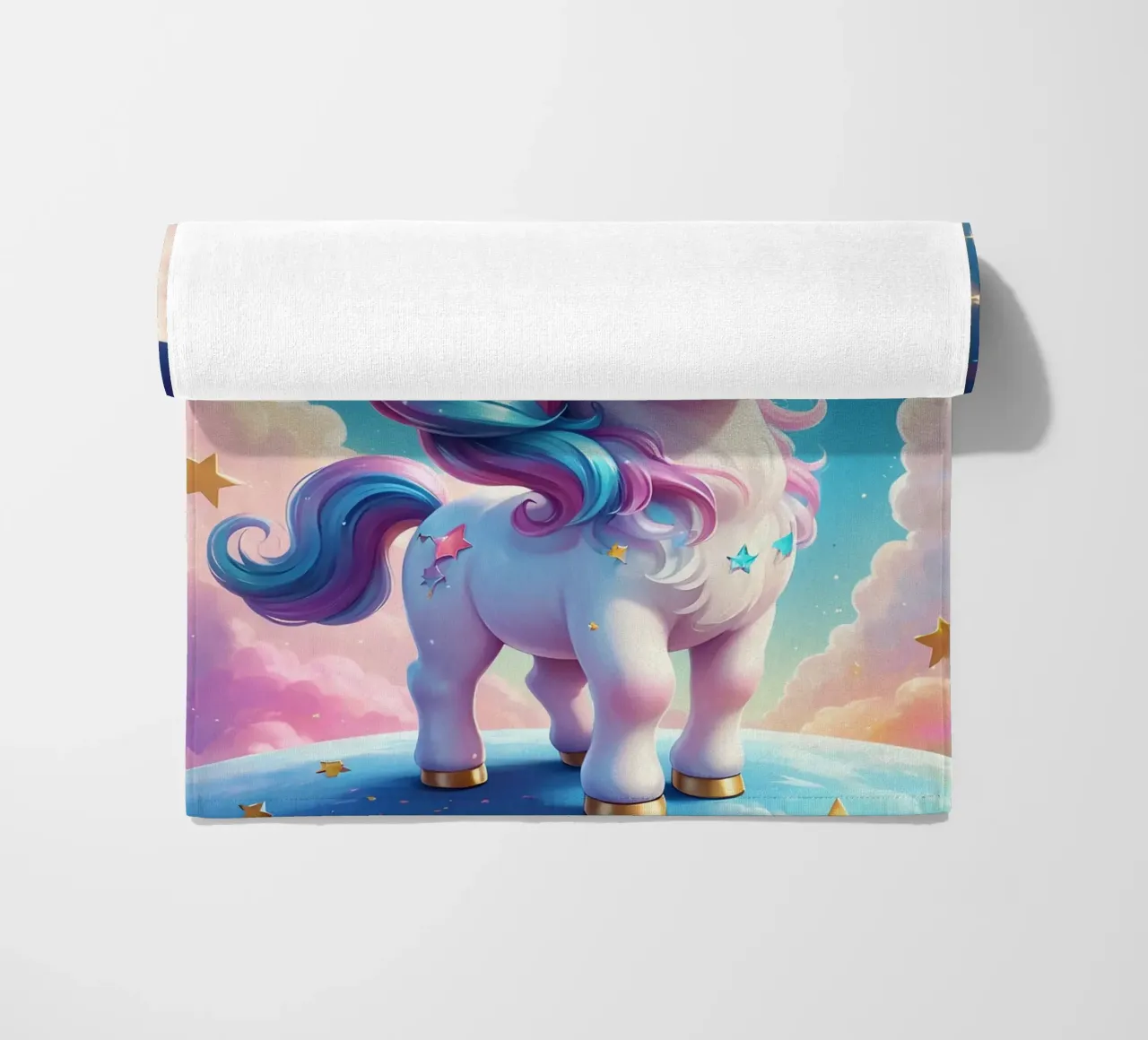 Unicorn Love beach towel by Cute Art