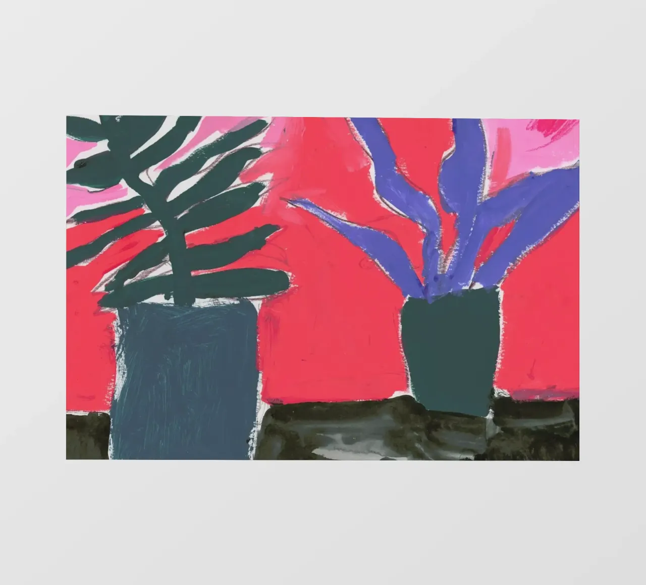 Plants On A Black Table pellicola backlit da Sonia Brittain