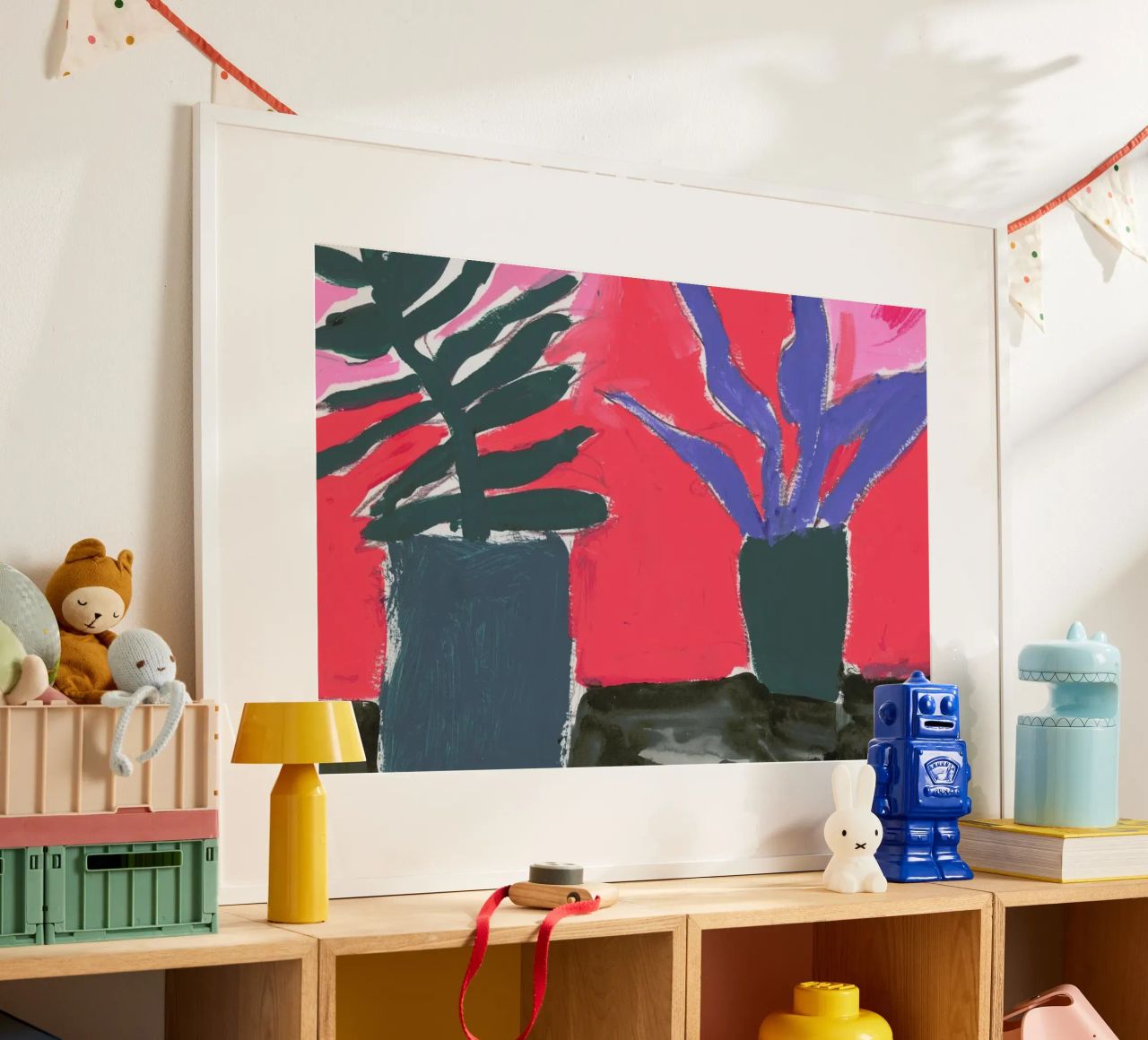 Plants On A Black Table poster by Sonia Brittain