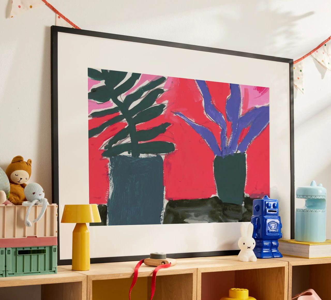 Plants On A Black Table poster by Sonia Brittain