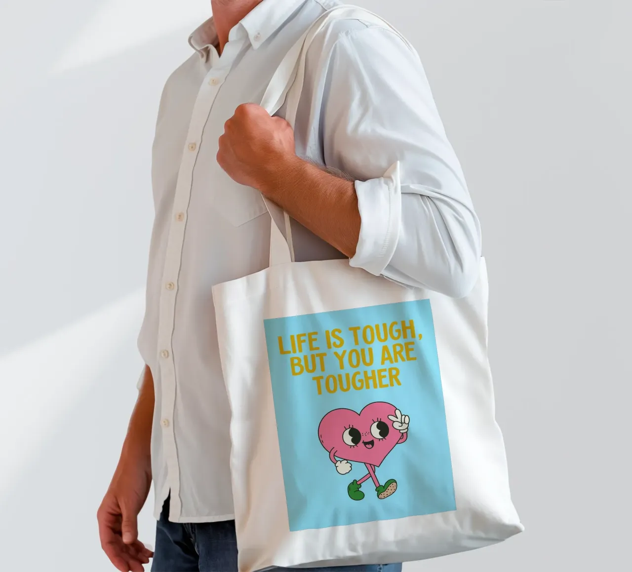 La vita è dura, ma voi lo siete di più borsa in juta da oneroad