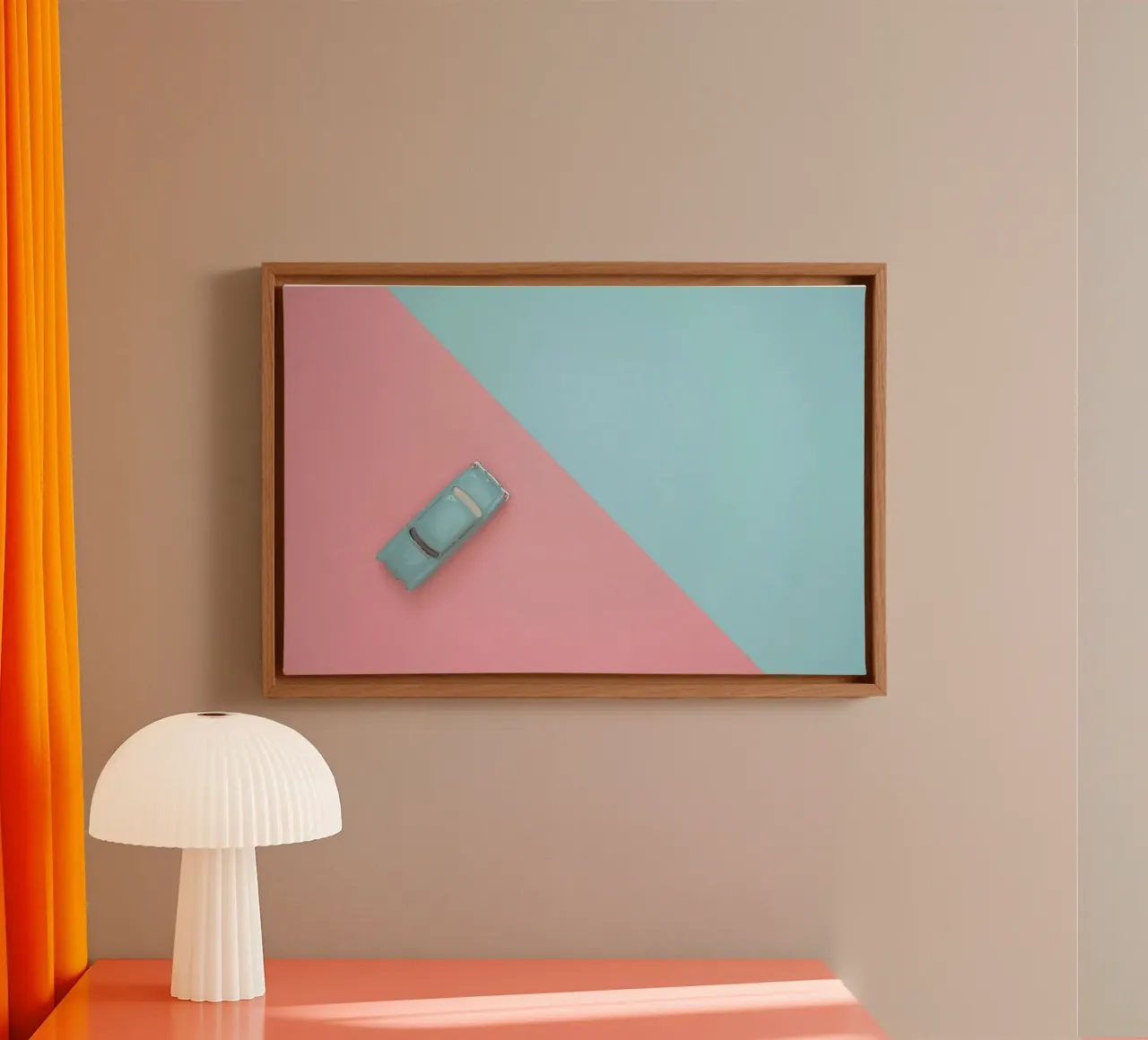 automobile horizontal canvas by space words
