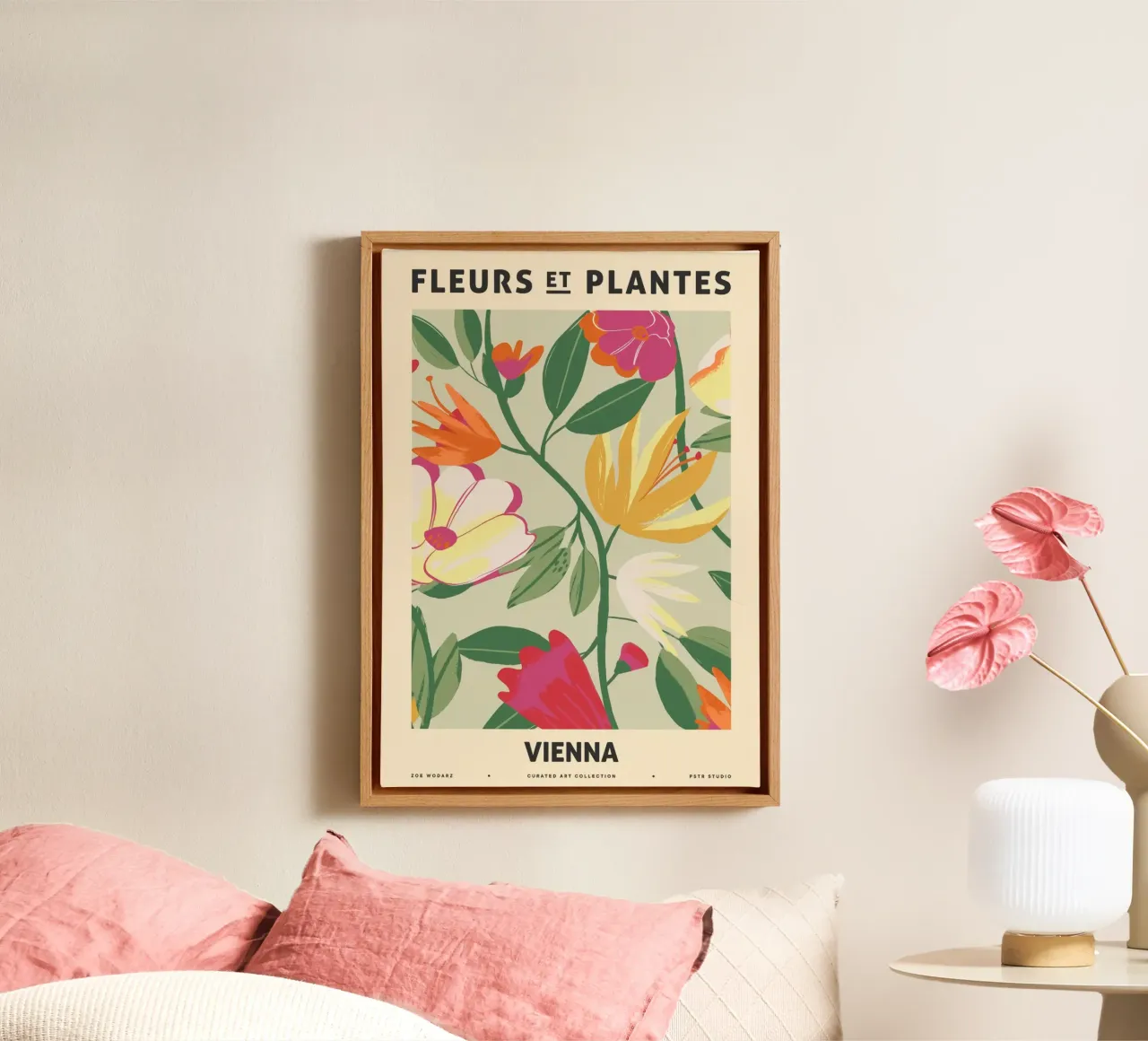 Fiori e piante Vienna tela con Cornice a cassetta da Jose