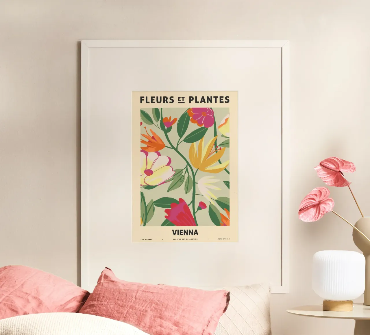 Fiori e piante Vienna poster con telaio in plastica da Jose
