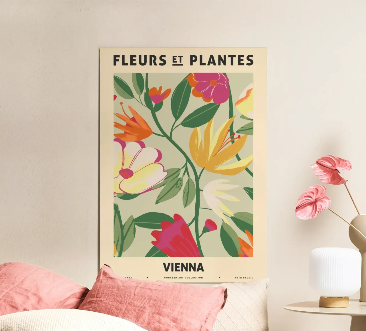 Fiori e piante Vienna poster con telaio in plastica da Jose