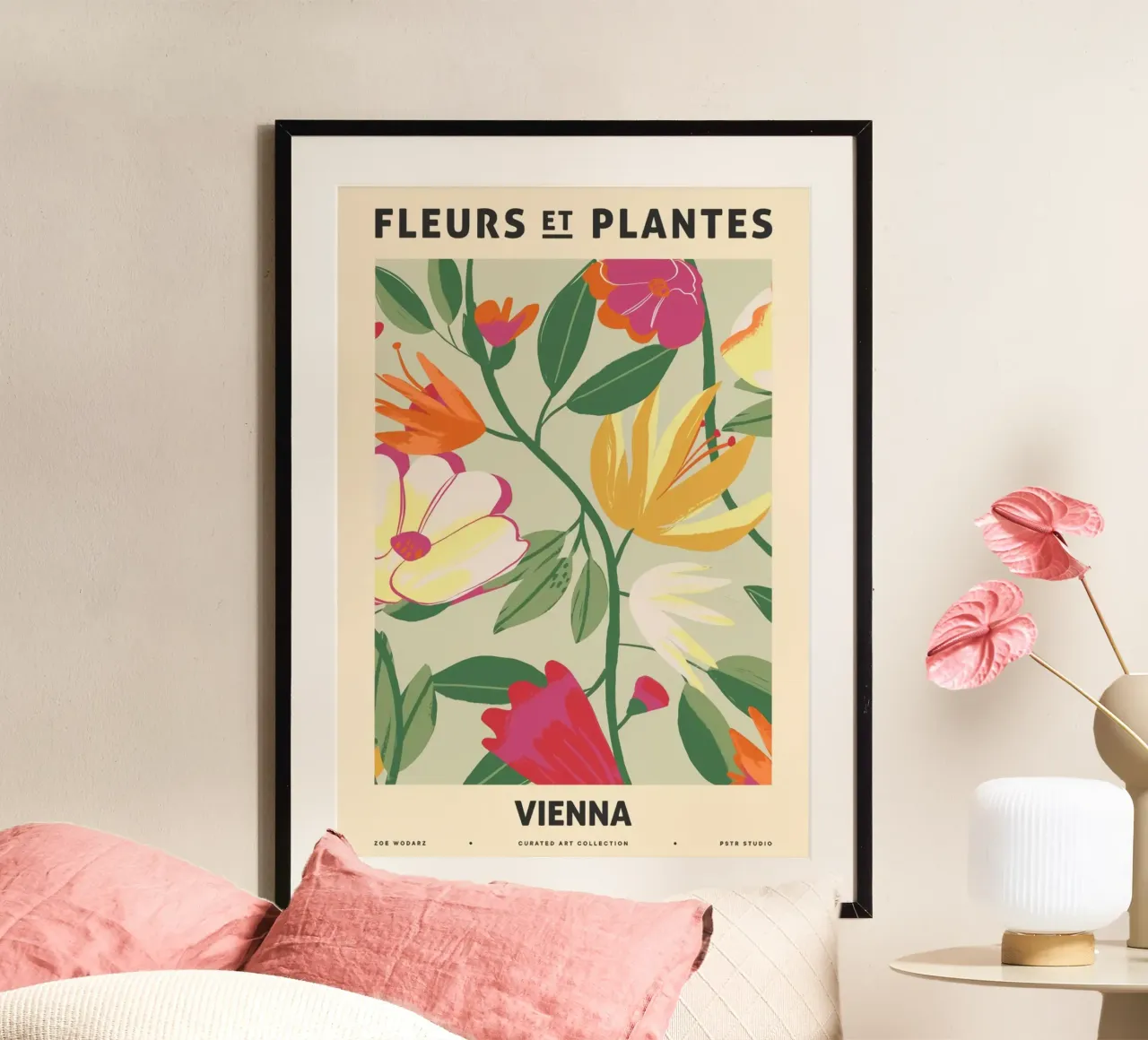 Fiori e piante Vienna poster con telaio in plastica da Jose