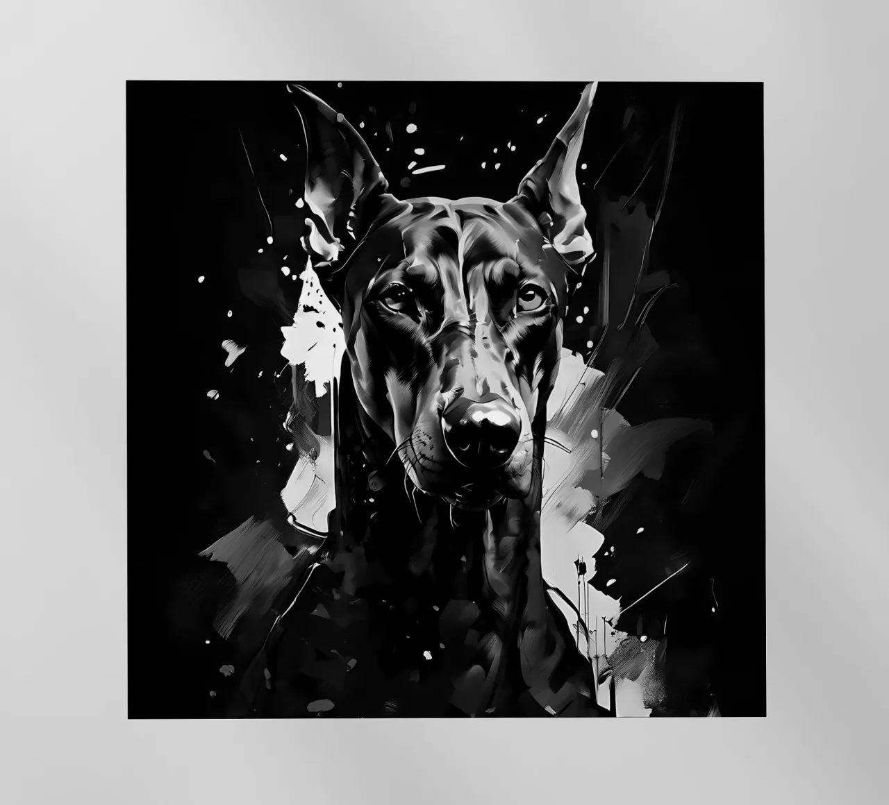 Cane, Doberman_style_I_1 pellicola backlit da Tierisch bunt by LK