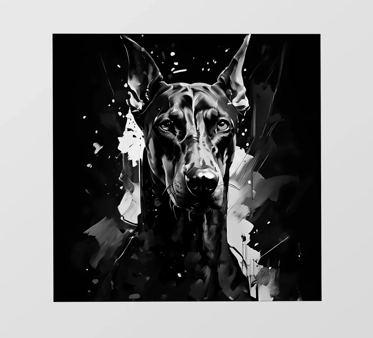 Cane, Doberman_style_I_1 pellicola backlit da Tierisch bunt by LK