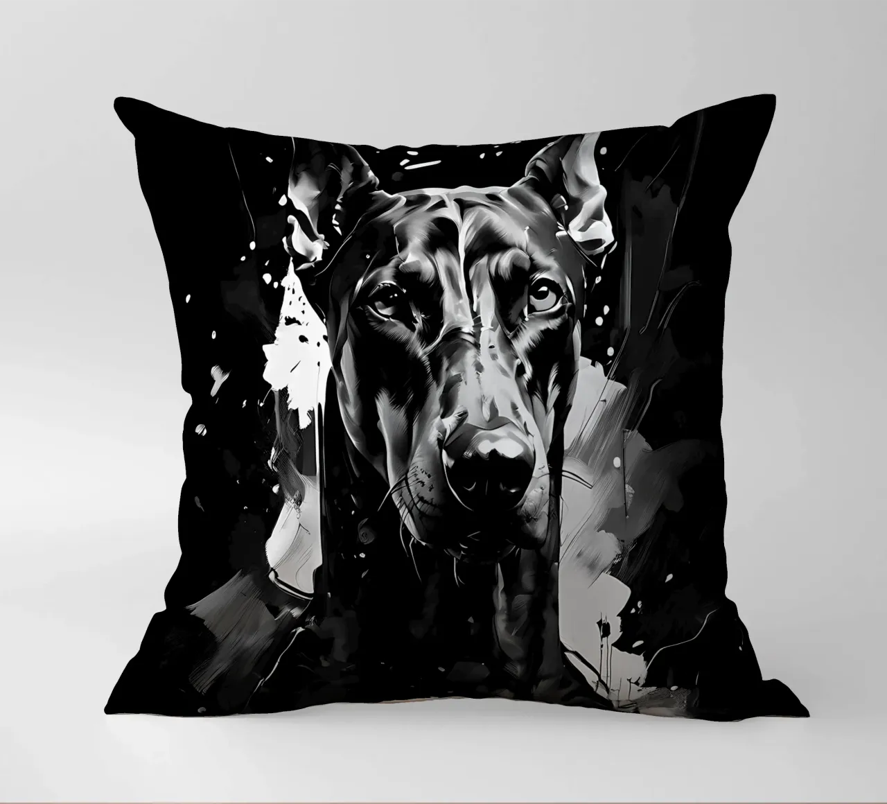 Cane, Doberman_style_I_1 cuscino da Tierisch bunt by LK