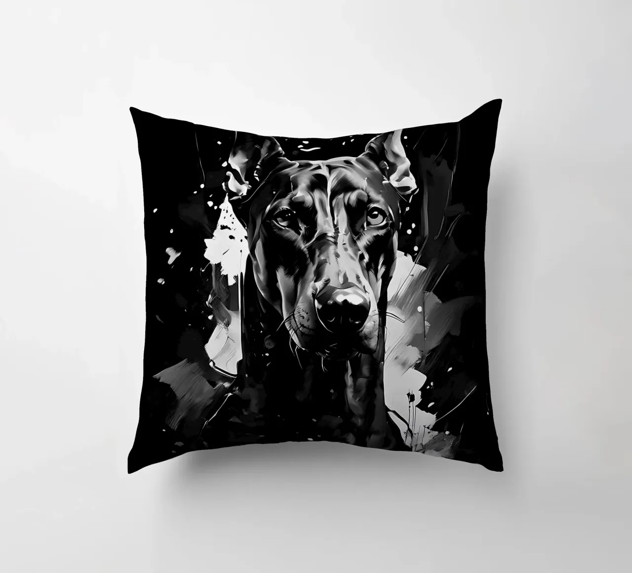 Cane, Doberman_style_I_1 cuscino da Tierisch bunt by LK