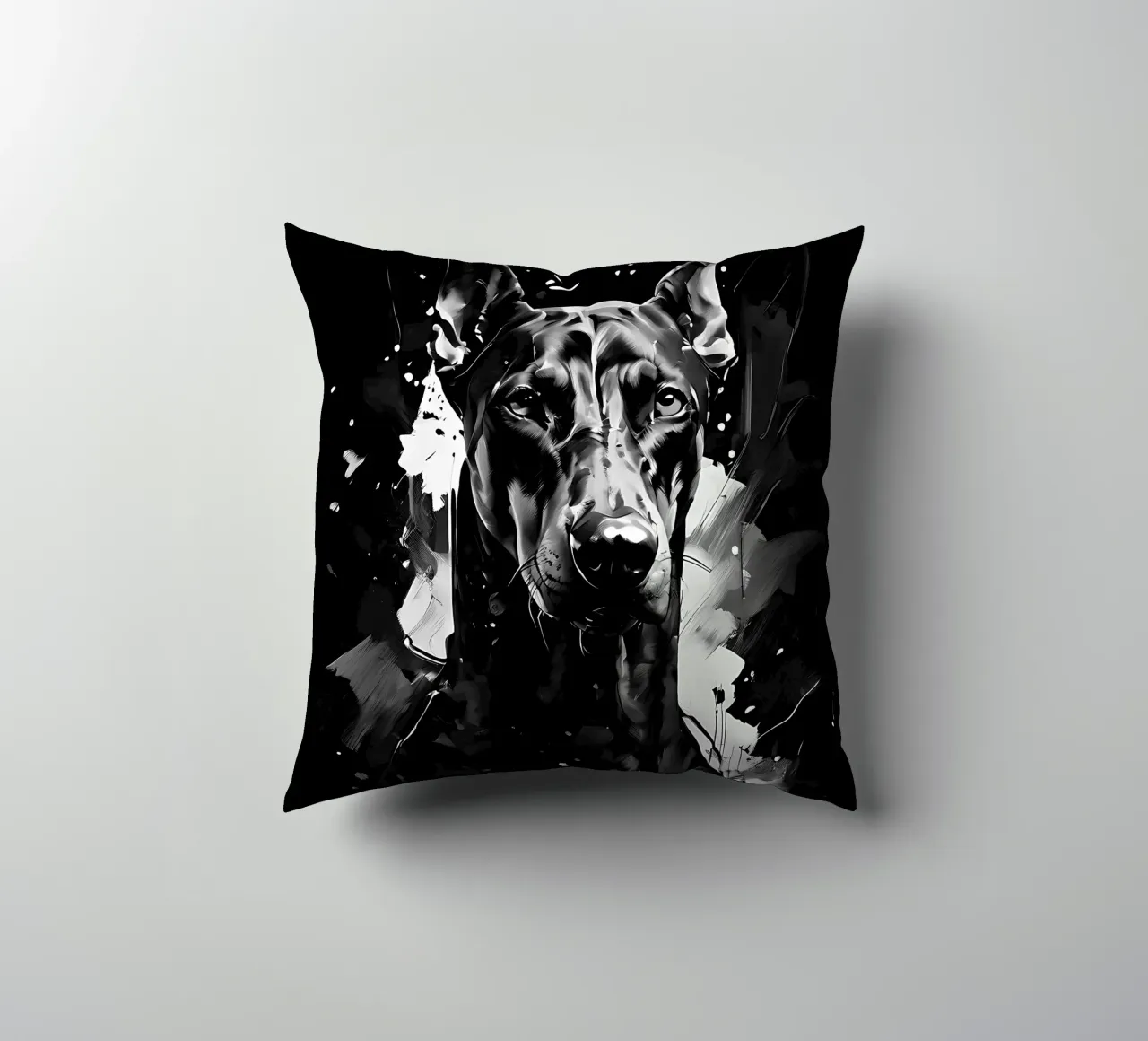 Cane, Doberman_style_I_1 cuscino da Tierisch bunt by LK