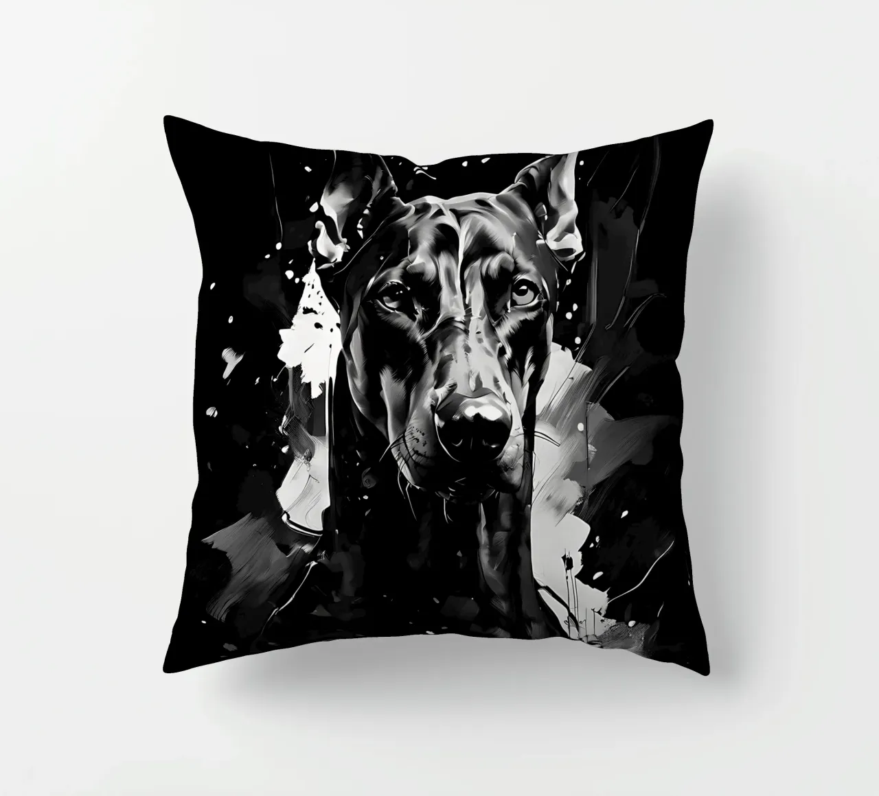 Cane, Doberman_style_I_1 cuscino da Tierisch bunt by LK