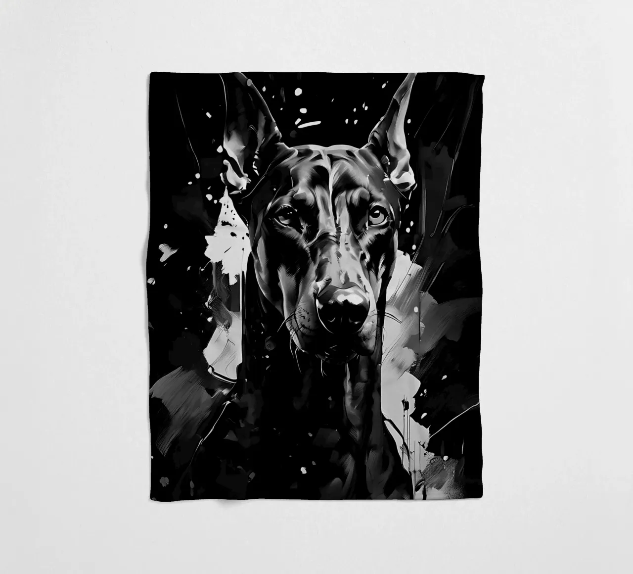Cane, Doberman_style_I_1 coperta in pile da Tierisch bunt by LK