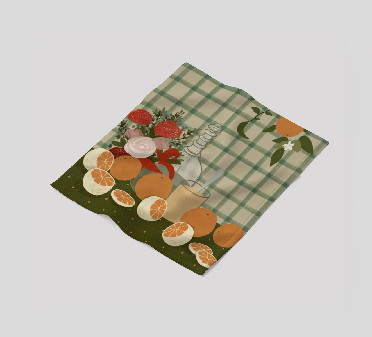 Still Life With Oranges coperta in pile da Be Mart