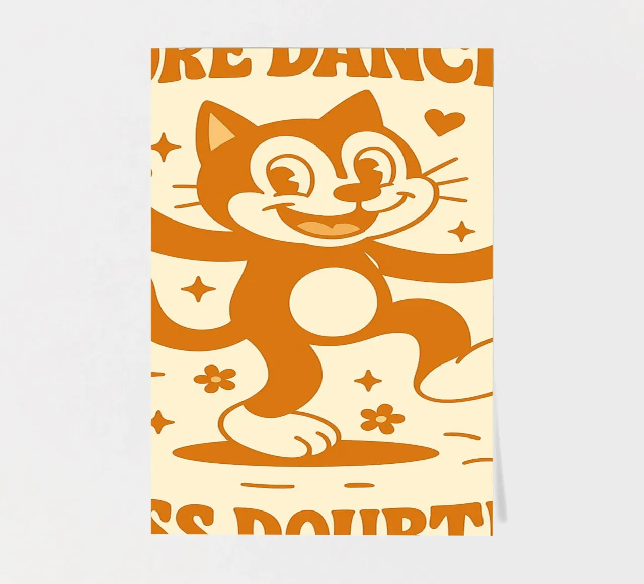 Plus de danse moins de doutes drôle de chat planche autocollant de oneroad