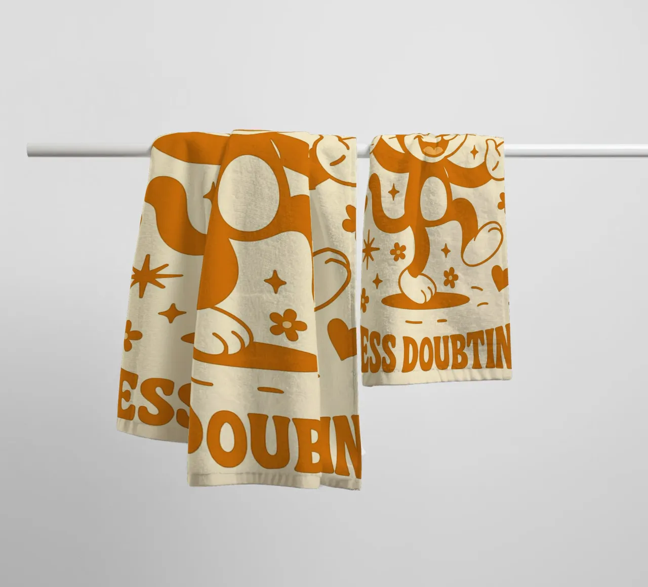 More Dancing Less Doubting Funny Cat towel by oneroad