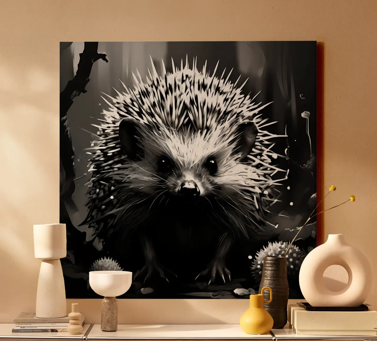 Hedgehog_style_I_1 canvas by Tierisch bunt by LK