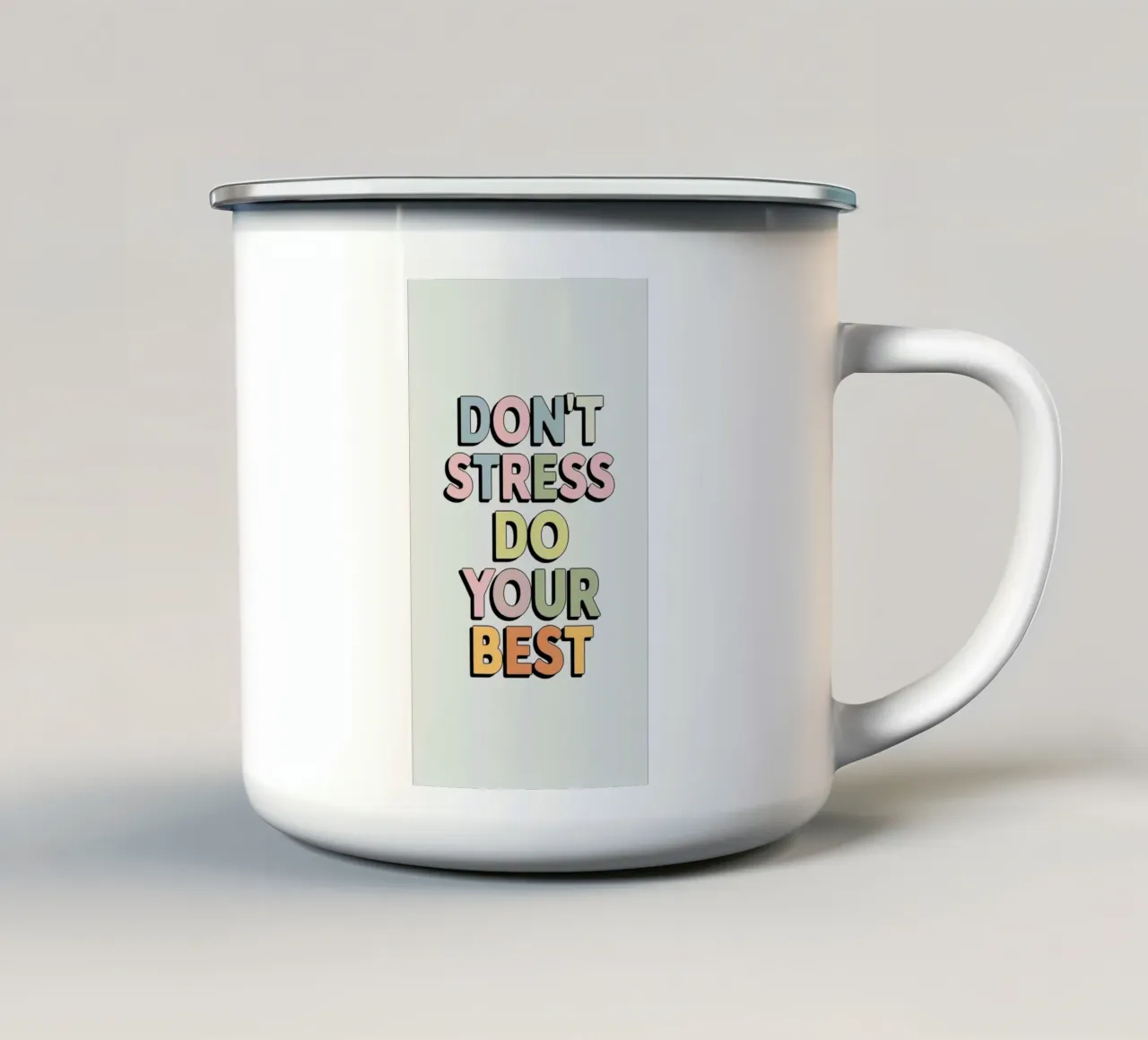 Fare il meglio tazza in smalto da art quots shop