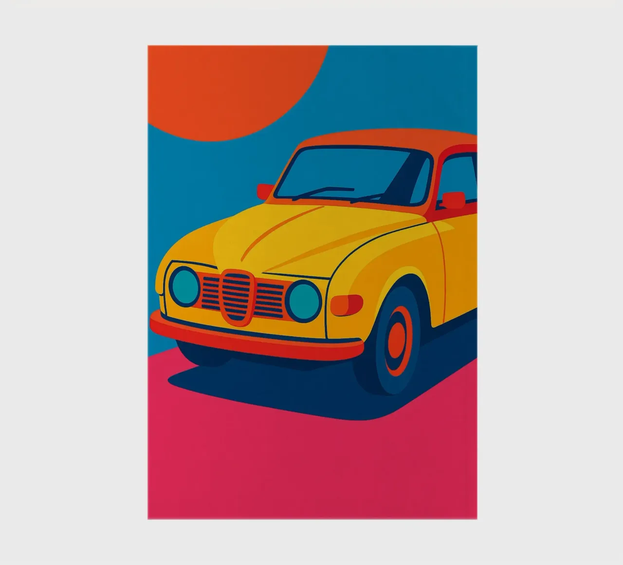 Voiture Jaune - The vintage pop icon that lights up your walls notebook by JETLAG | affiches voyage