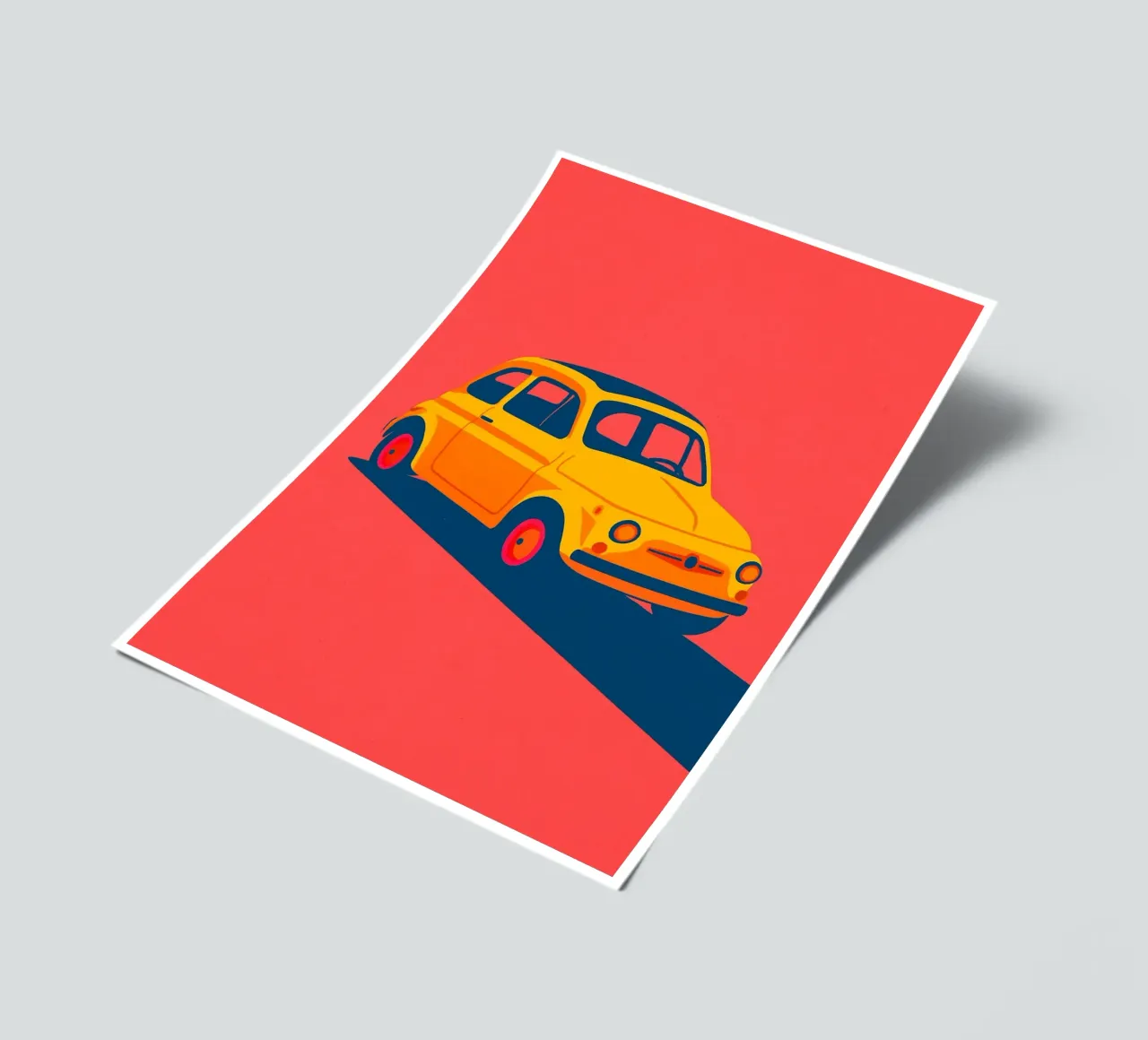 Auto Vintage - L'eleganza grafica di un'auto di culto foglio adesivo da JETLAG | affiches voyage