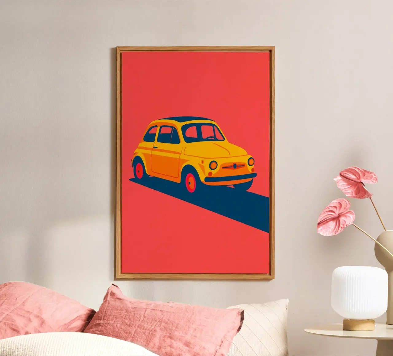 Auto Vintage - L'eleganza grafica di un'auto di culto pannello forex da JETLAG | affiches voyage