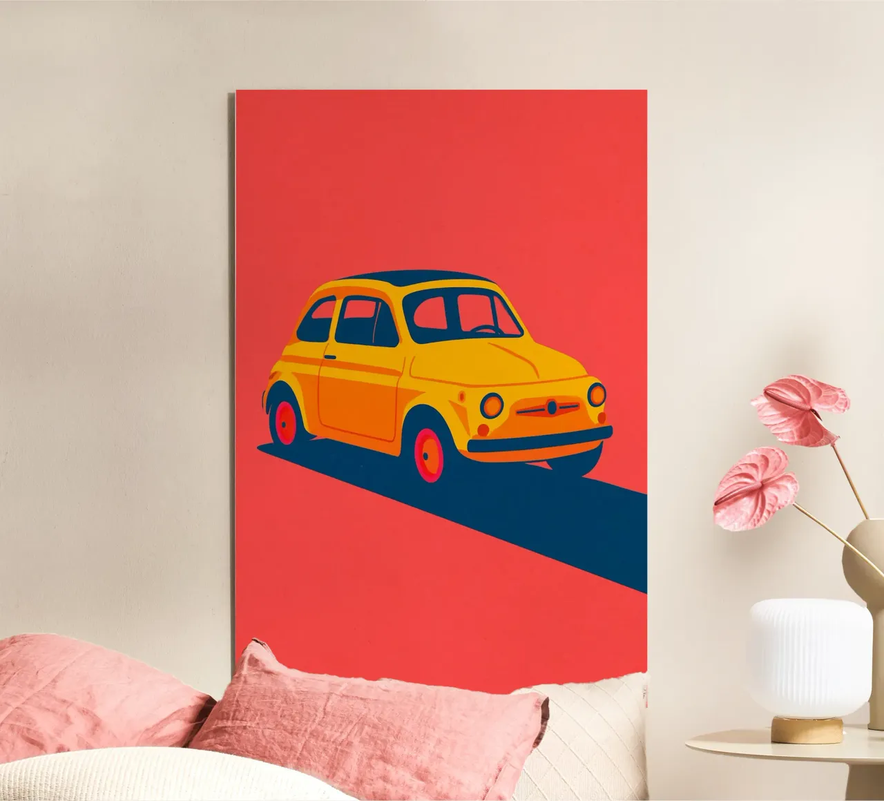 Auto Vintage - L'eleganza grafica di un'auto di culto pannello forex da JETLAG | affiches voyage