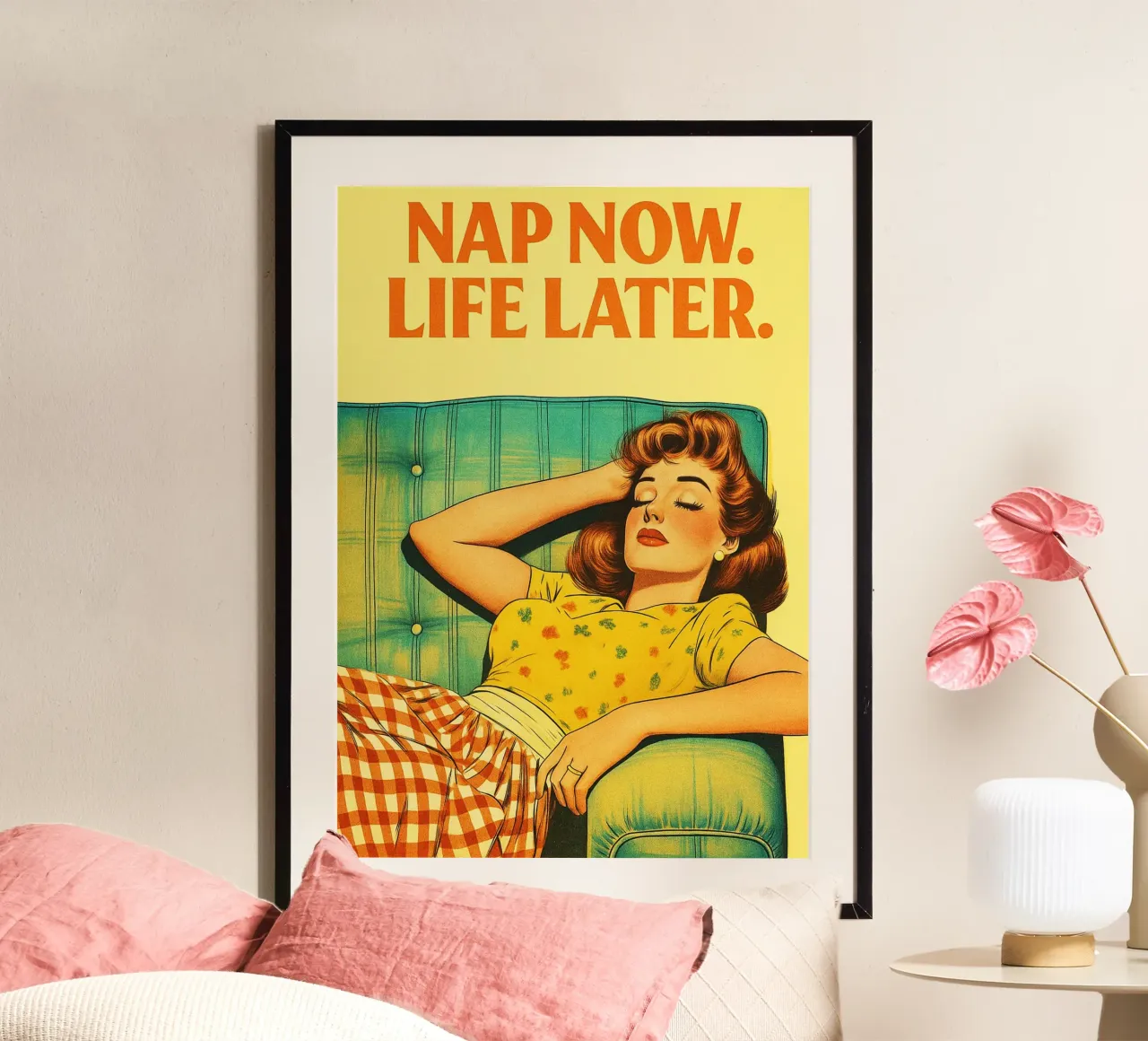 pisolino ora vita dopo poster con telaio in alluminio da oneroad