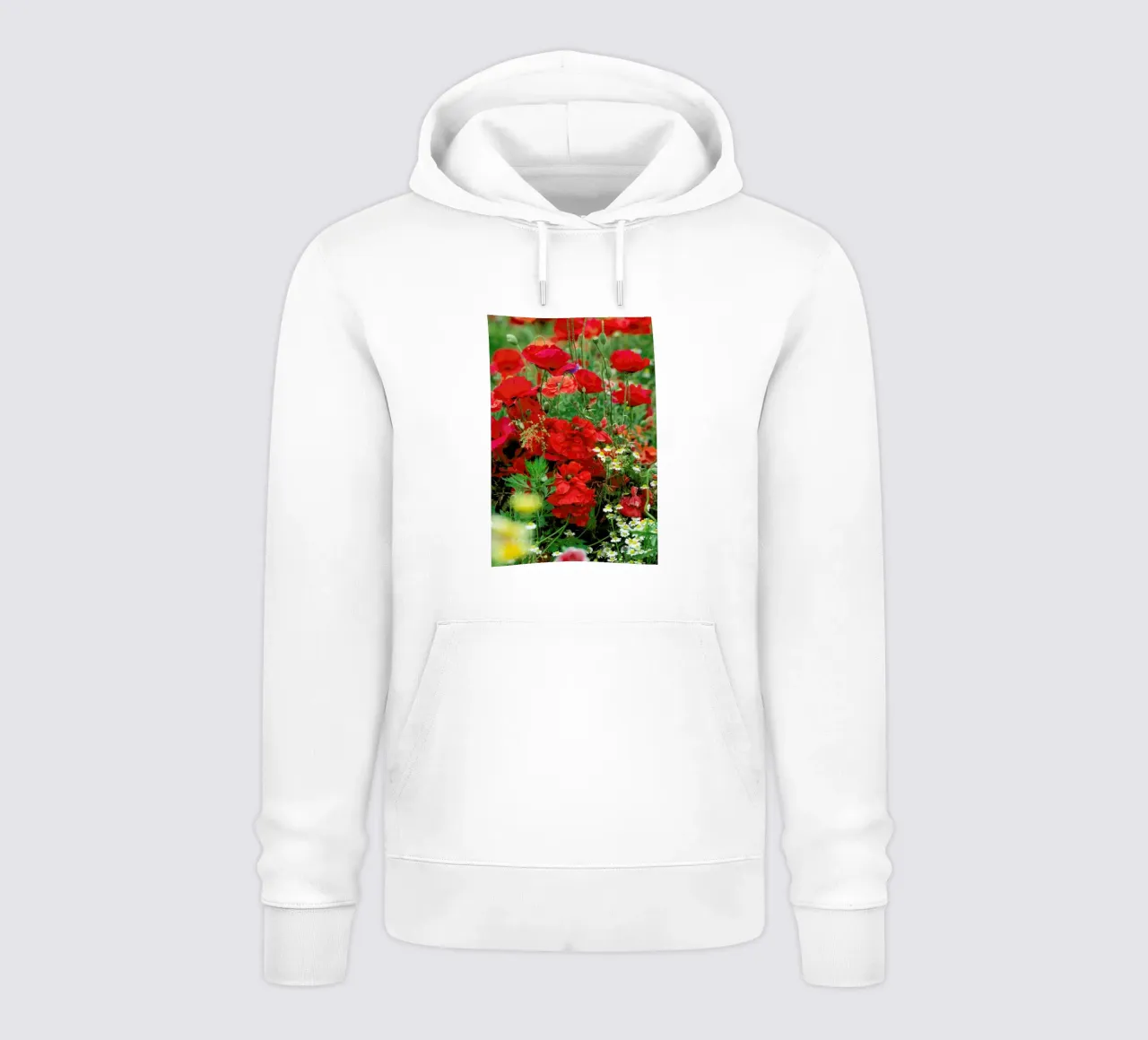 Romantic Red Poppybouquet felpa con cappuccio da Curious Collections by Marielle Leenders