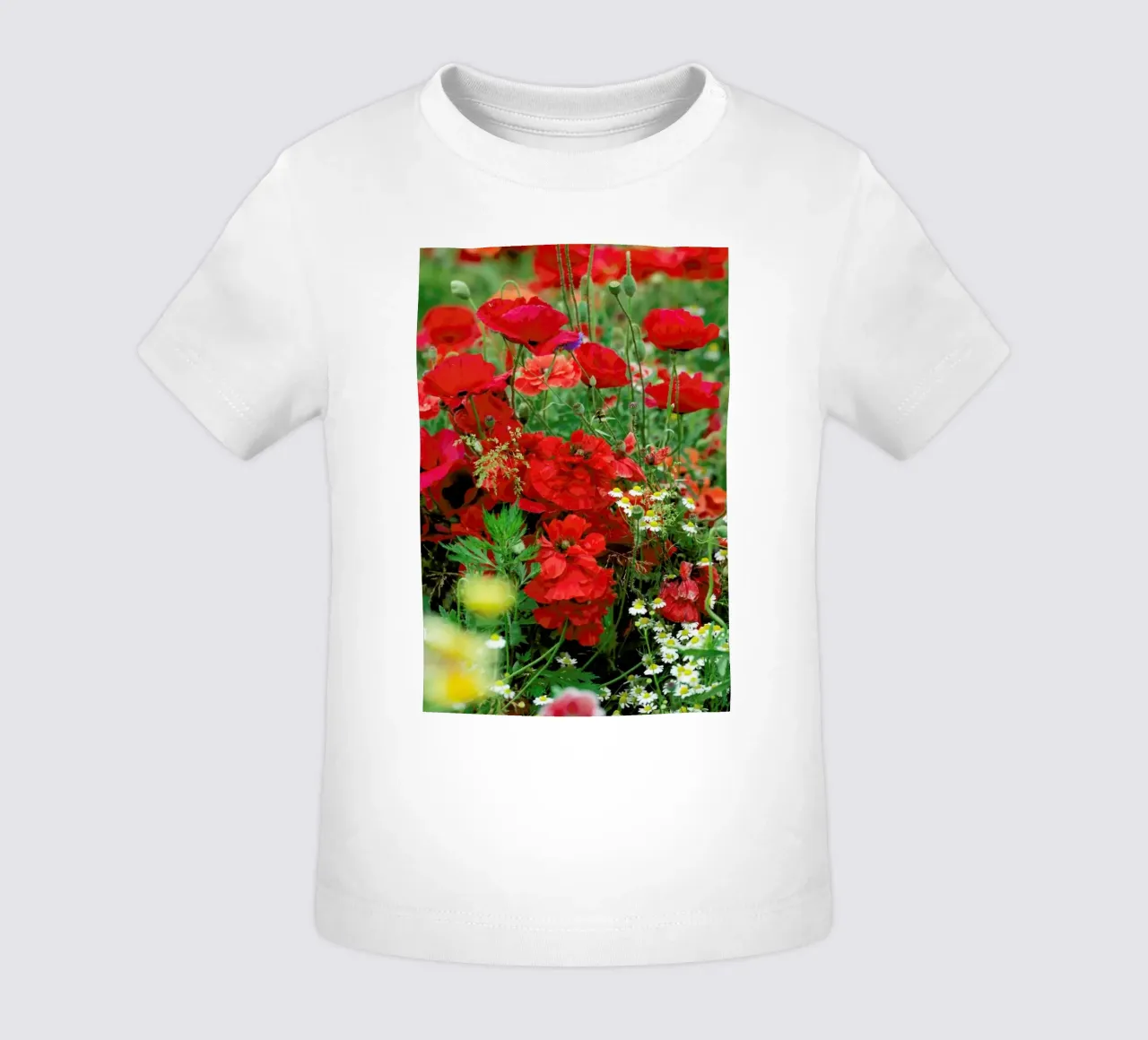 Romantic Red Poppybouquet baby t-shirt by Curious Collections by Marielle Leenders