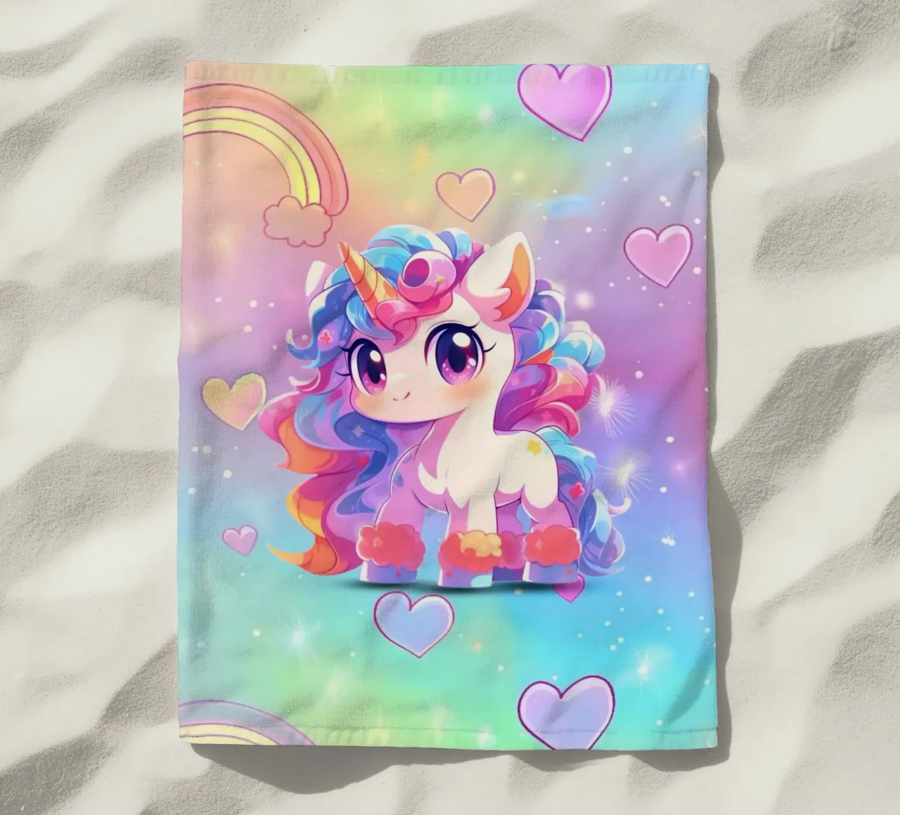 Einhorn Niedlich Strandtuch von Cute Art